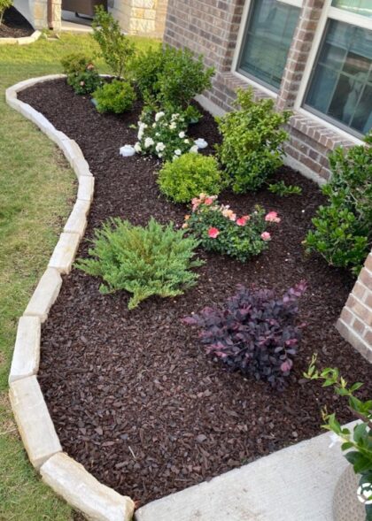 After Picture Of Flower Bed Creation & Granite Block Install After Picture Of Flower Bed Creation & Granite Block Install